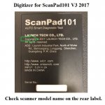 Touch Screen Digitizer Replacement for LAUNCH ScanPad101 V3 2017